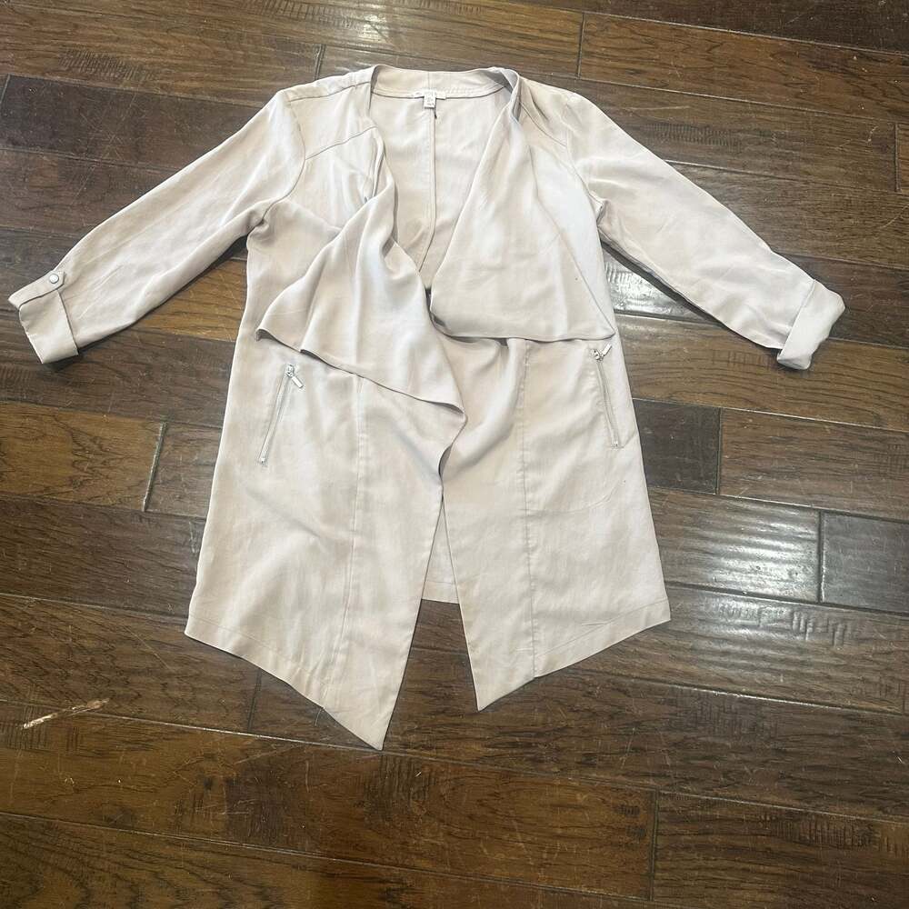 Eliane‎ Rose Open Front Drape Collar Duster Jacket size M cottage core business